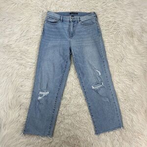 Calvin Klein High Rise Vintage Straight Women’s Distressed Light Wash Denim Jean